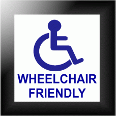 1 x Wheelchair Friendly Disabled Sticker - Disability Car Sign
